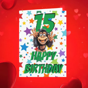 Cheeky Monkey Birthday Card