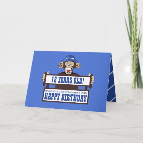 Cheeky Monkey Birthday Greeting Card