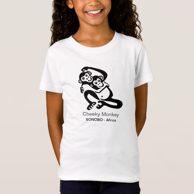  Cheeky monkey - BONOBO- Wild animals- Africa T-Shirt (Front)