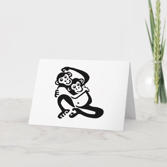 Cheeky monkey - BONOBO - Wildlife- Nature Card (Front)