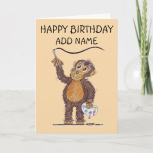 Cheeky monkey card