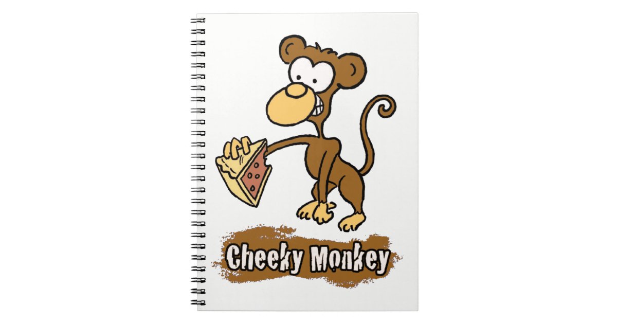 Cheeky Monkey Cartoon Design Notebook Zazzle Com