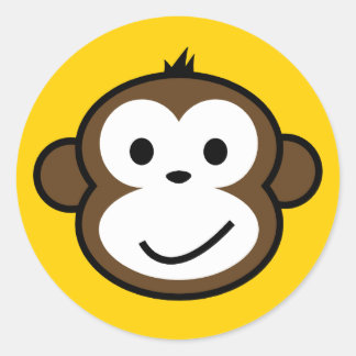 Cheeky Monkey Classic Round Sticker