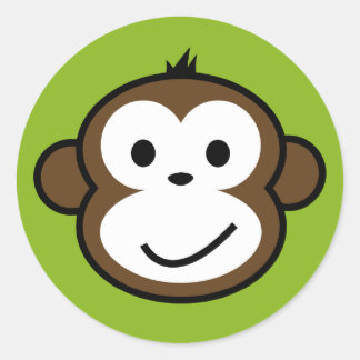 Cheeky Monkey Classic Round Sticker