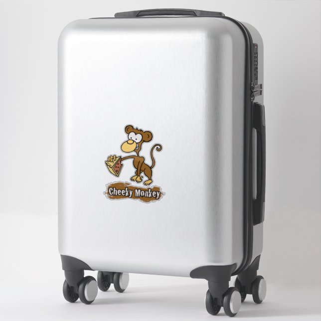 Cheeky Monkey Design Suitcase Sticker (Suitcase)