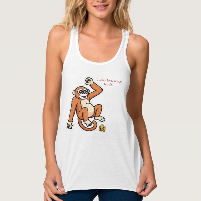 Cheeky Monkey Flowy Tank Top | Honest Sinner Women (Front)