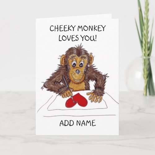Cheeky Monkey Love  Card