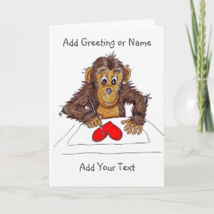 Cheeky Monkey Love Card