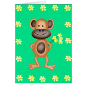 Cheeky Monkey With Flowers (Front)