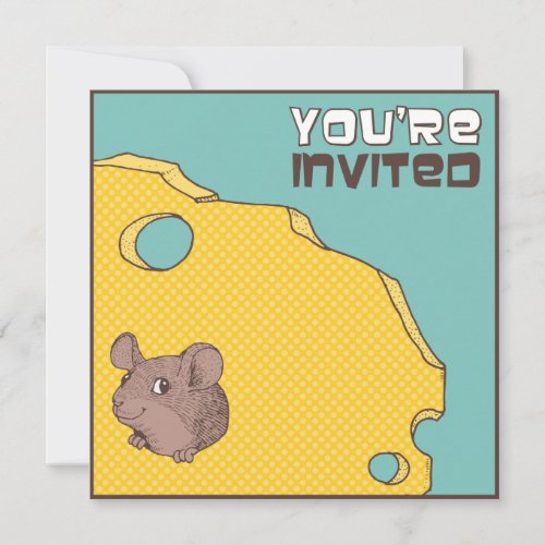 Cheeky Mouse Birthday Party Invitation