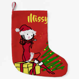 Cheeky Mrs Claus Christmas Stocking
