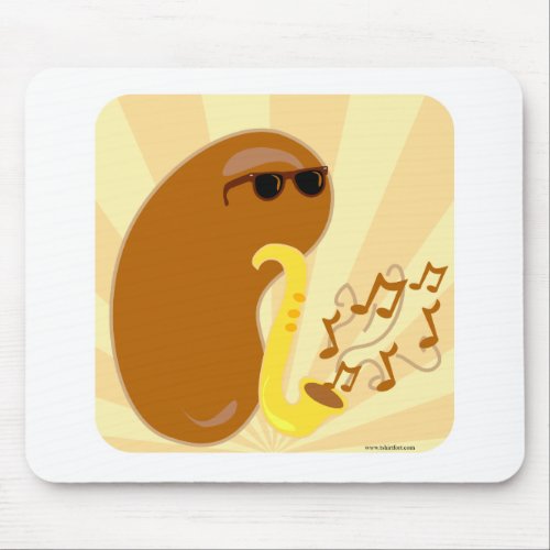 Cheeky Musical Fruit Bean Cartoon Art Fun Mouse Pad