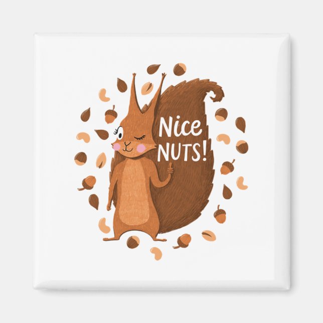 Cheeky Nutty Squirrel 41 Magnet (Front)