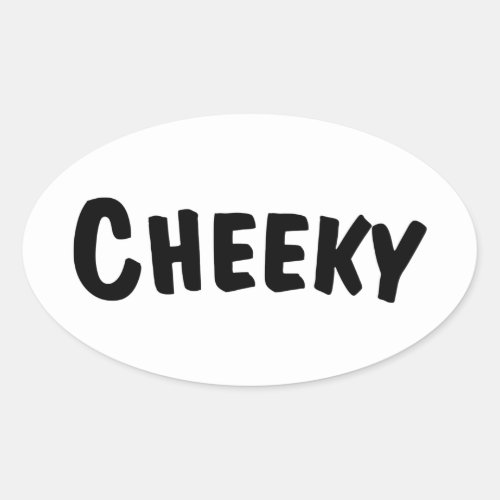 Cheeky Oval Sticker