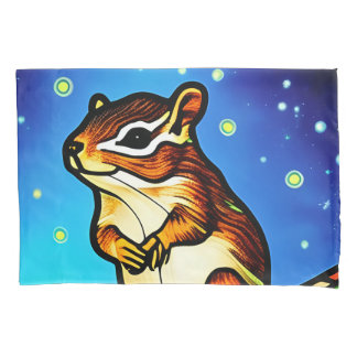 Cheeky, Playful Chipmunk Pal Pillow Case