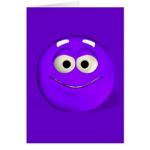 Cheeky Purple Emoticon Cards