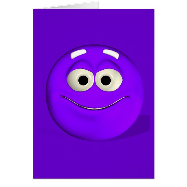 Cheeky Purple Emoticon Cards (Front)