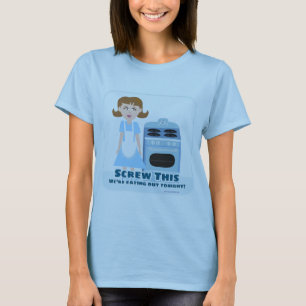 Cheeky Salty Kitsch Housewife Art Design T-Shirt
