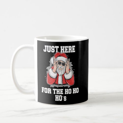 Cheeky Santa Just here for the Ho Hos Word Game  Coffee Mug