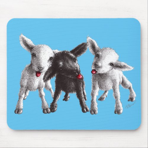Cheeky Sheep Protrude the Tongue Mouse Pad