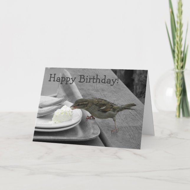 Cheeky Sparrow Card (Front)