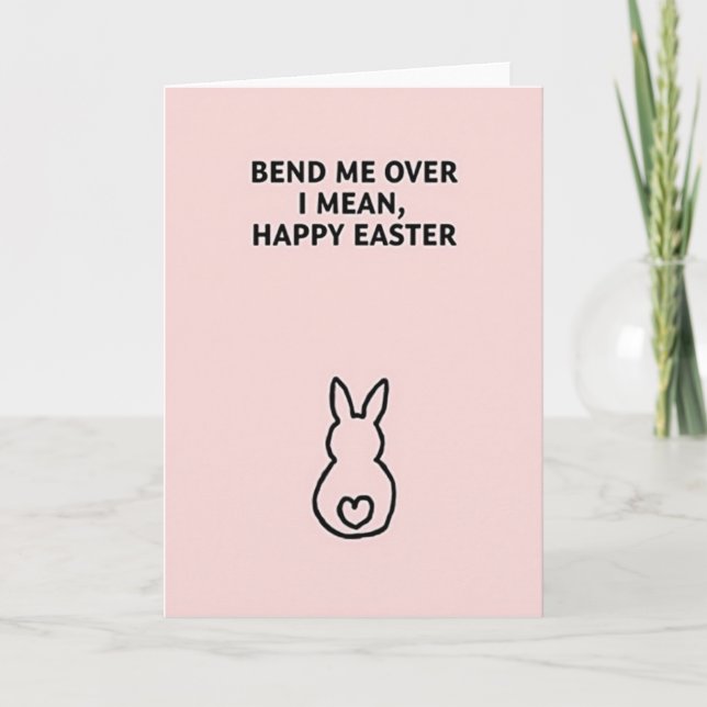 Cheeky Spring Animal Greeting Card (Front)
