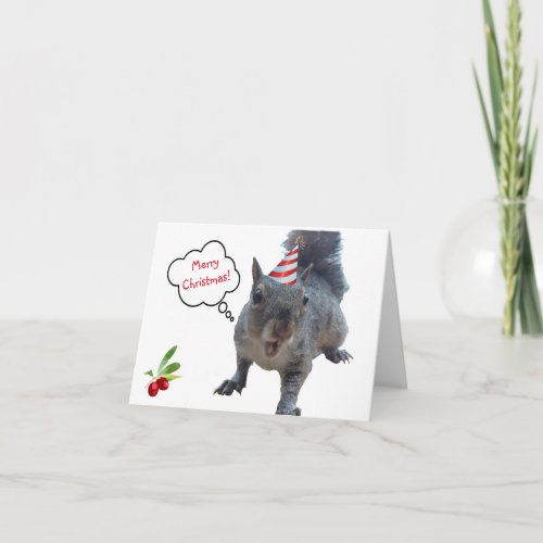 Cheeky Squirrel Christmas Card