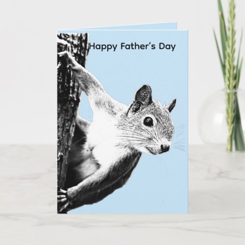 Cheeky Squirrel Editable Funny Father’s Day Card
