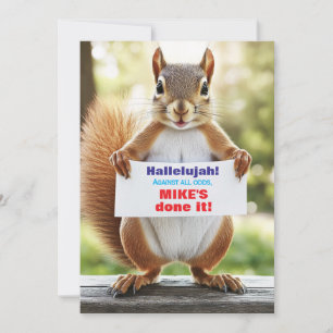 🎓Cheeky Squirrel Graduation Announcement
