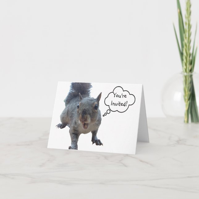 Cheeky Squirrel Invitation  Card (Front)