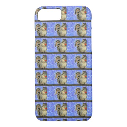 Cheeky Squirrel Painting iPhone 87 Case