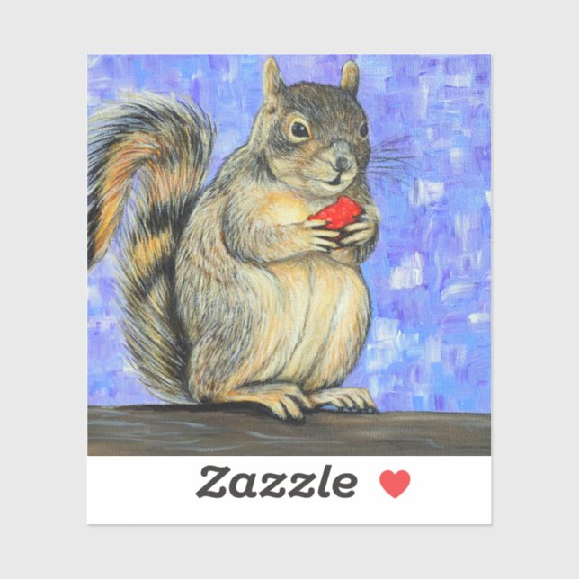 Cheeky Squirrel Painting Sticker (Sheet)