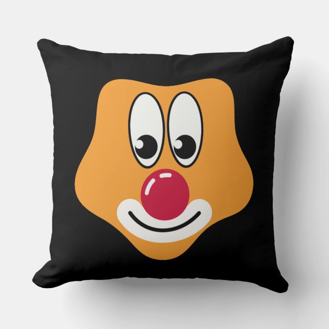Cheeky Star Face Throw Pillow (Front)