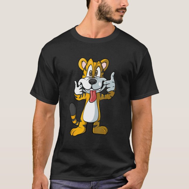 Cheeky tiger sticking out his tongue T-Shirt (Front)