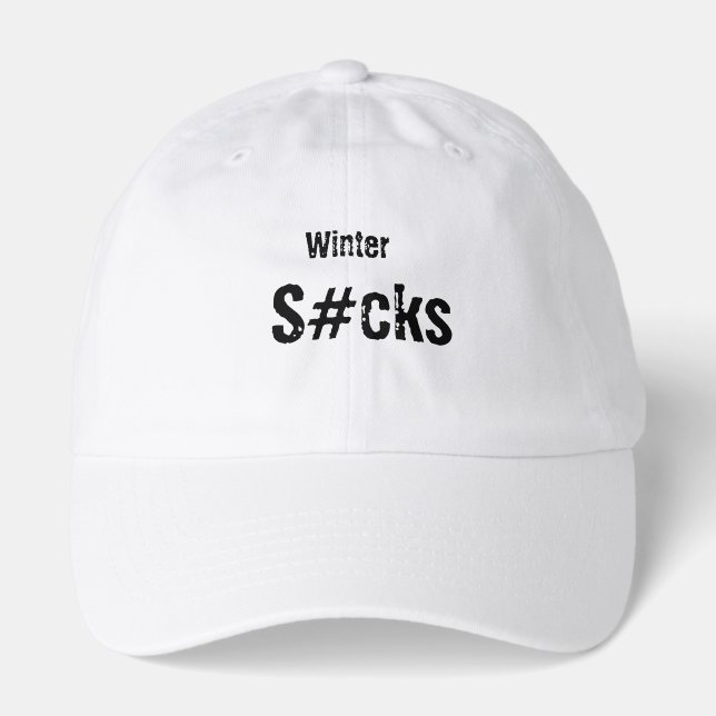 Cheeky Winter S#cks Tshirt.  Cool Shirt Design. Hat (Front)