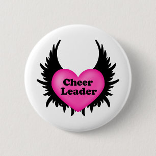 Cheeleader Heart Pinback Button