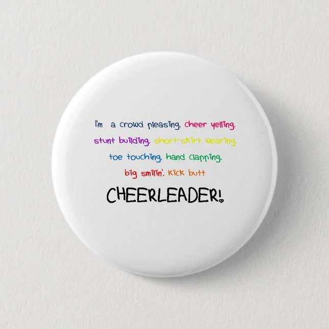 cheer2 pinback button (Front)