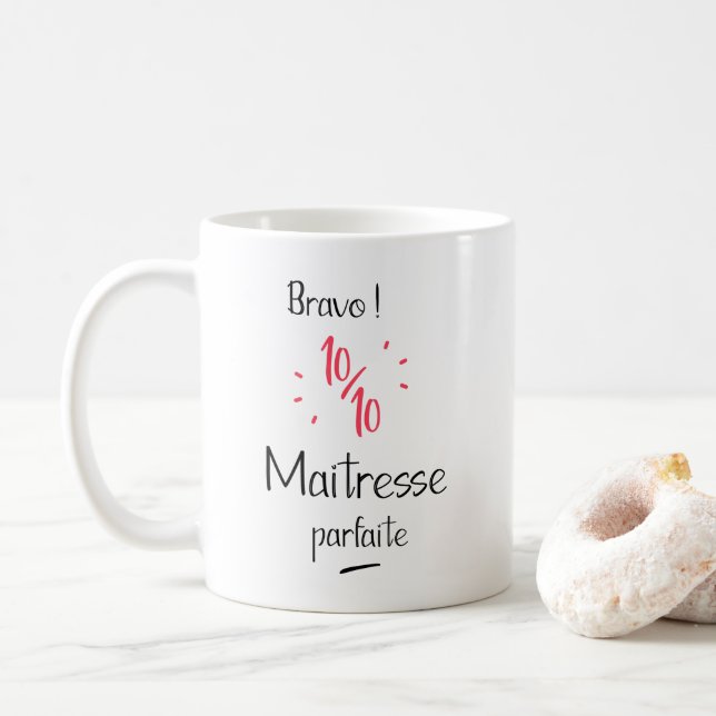 Cheer 10 out of 10 perfect mistress coffee mug (With Donut)