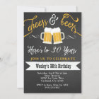 Cheer and Beers Birthday Party Invitation for Men