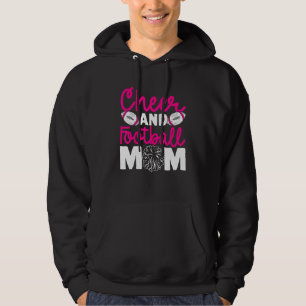 Cheer and Football Mom Cheer Mom Of Both Football  Hoodie