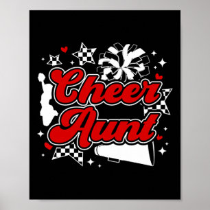 Cheer Aunt Of A Cheerleader Auntie Cheerleading Au Poster