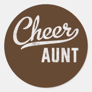 Cheer Aunt Proud Cheerleading Cheerleader Aunt Classic Round Sticker