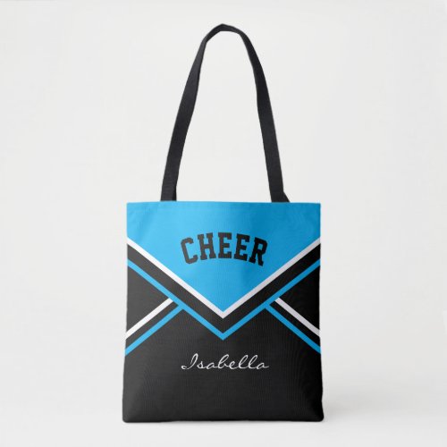 Cheer Baby Blue Cheerleader Outfit Tote Bag