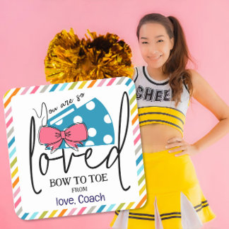 Cheer Bow and Megaphone Gift Tags for Cheerleaders