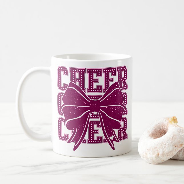 Cheer Bow  Coffee Mug (With Donut)