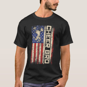 Cheer Bro Cheerleader Brother American US Flag Te T-Shirt
