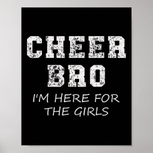 Cheer Bro Funny Brother Cheerleading Supporter Boy Poster