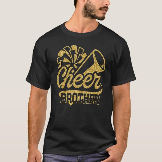 Cheer Brother Biggest Fan Cheerleader Father's Day T-Shirt (Front)