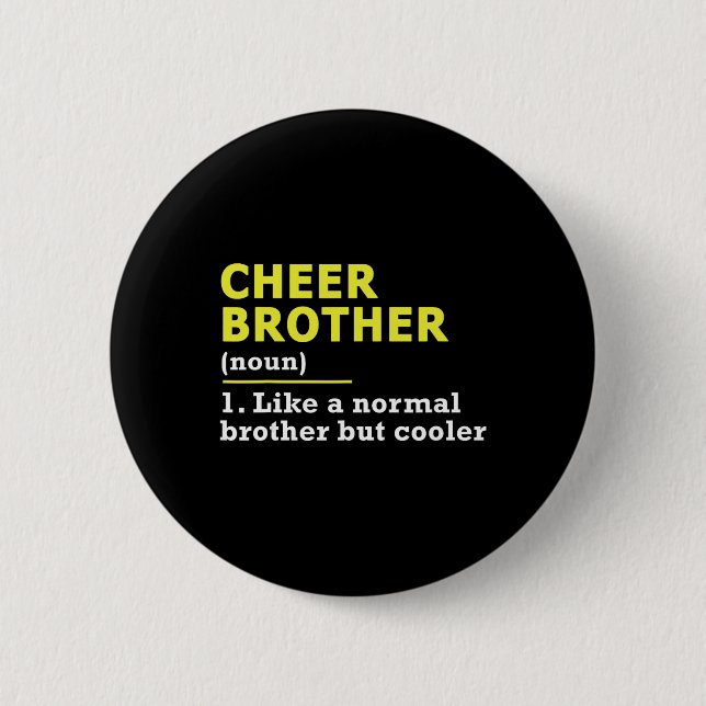 Cheer Brother Cheerleading  Button (Front)