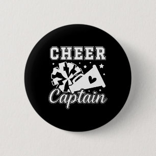 Cheer Captain Cheerleading Captain Cheerleader Cap Button